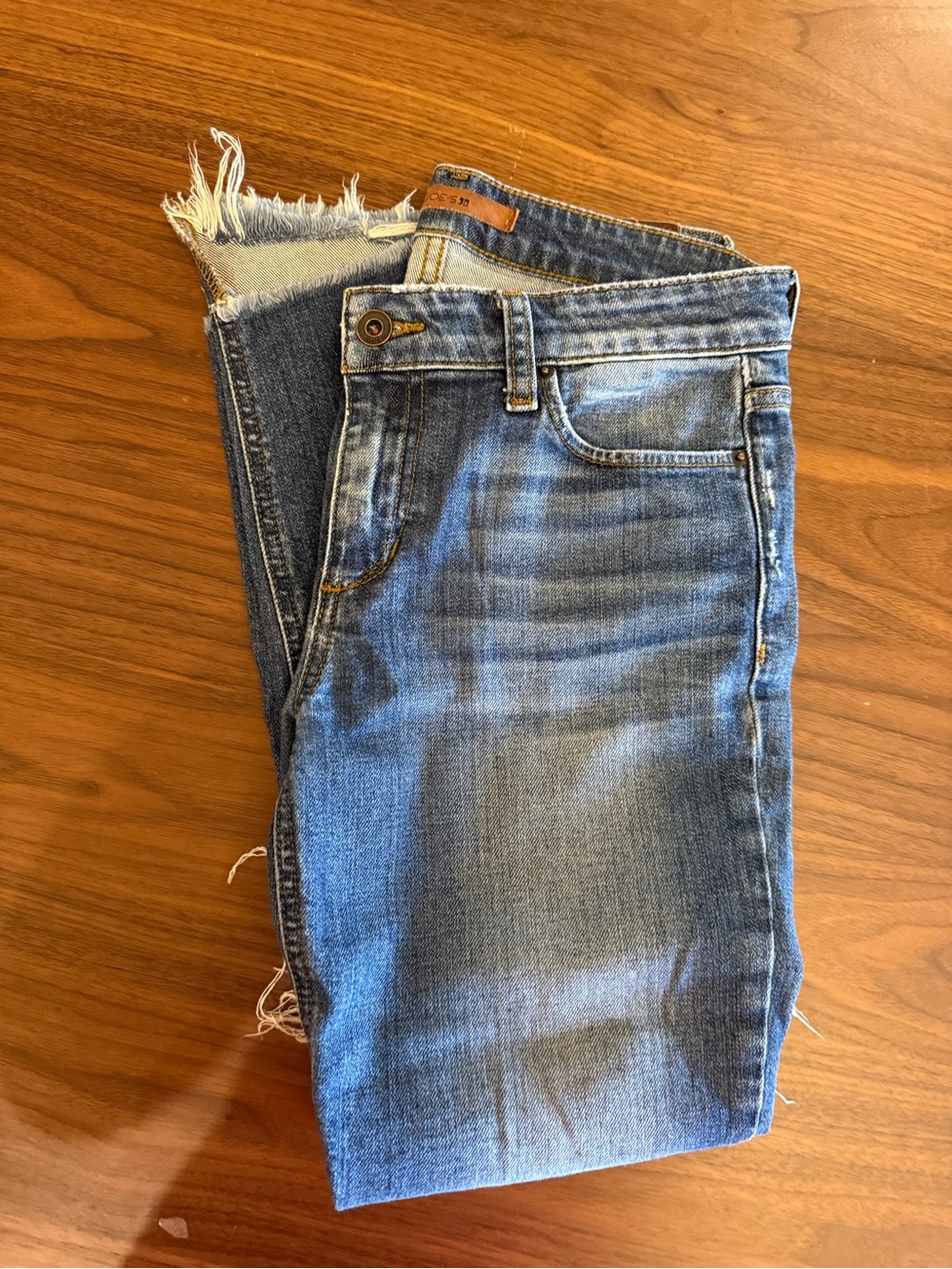 Joe's Jeans Light Blue Frayed Ankle Jeans